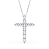 14K Gold Diamond Cross Pendant Necklace (1.00 ct)
